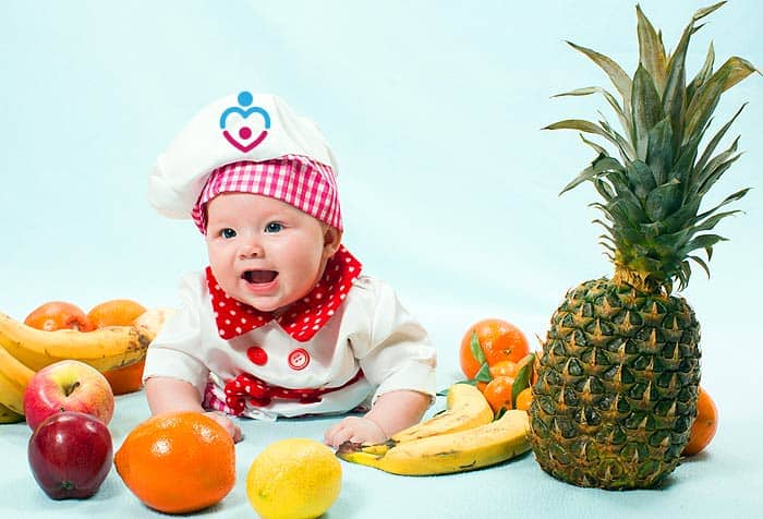 Baby With Pineapple