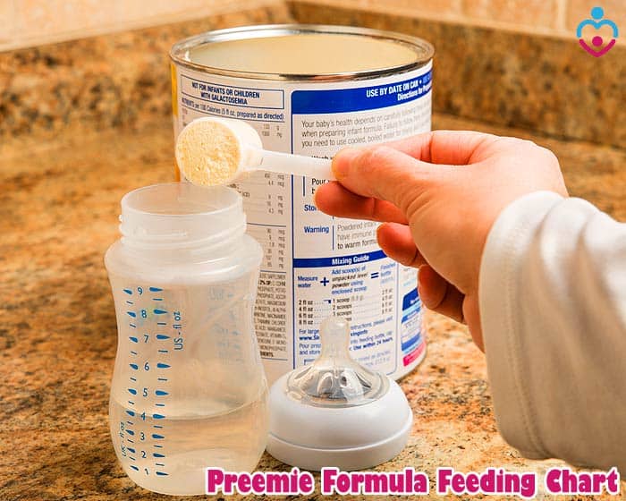 Preemie formula feeding chart