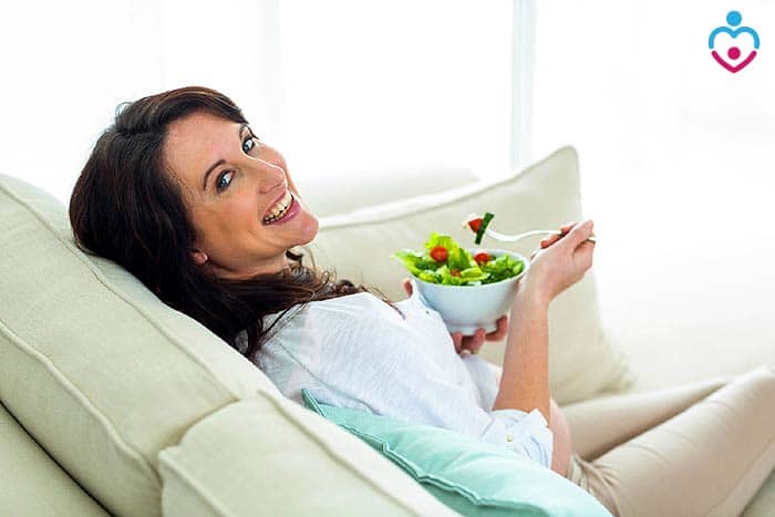 Pregnant Woman Eating