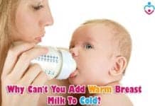 Why can't you add warm breast milk to cold?