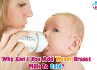 Why can't you add warm breast milk to cold?